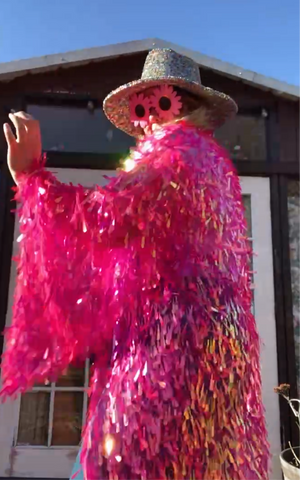 Iridescent Pink Sequin Kimono