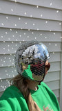 Discoball Helmet with retractable visor