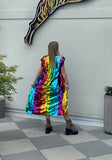 Hooded Rainbow Sequin Sleeveless Duster