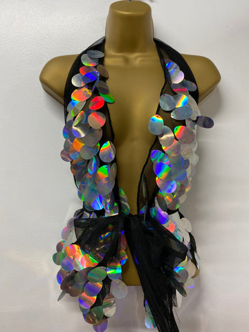 Sequin Halter Vest