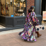Floral Sequin Kimono