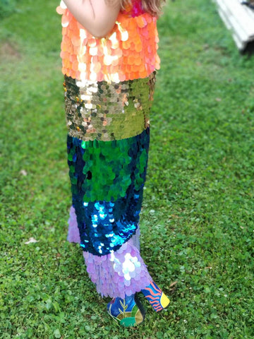 Rainbow Pride Sequin Kimono / Sleeveless Sequin Duster /Rave Kimono