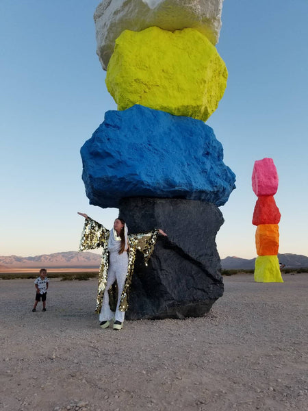 Gold Disco Ball Sequin Kimono | Rave Kimono | Burning Man⎪Bell Sleeve⎪Music Festival / Burlesque