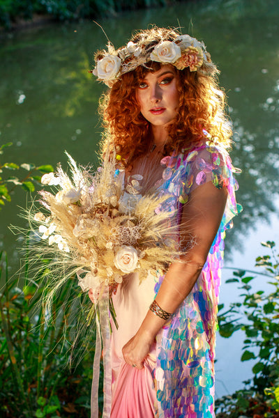 Iridescent Pink Long Vest