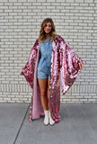 Showgirl Pink Sequin kimono