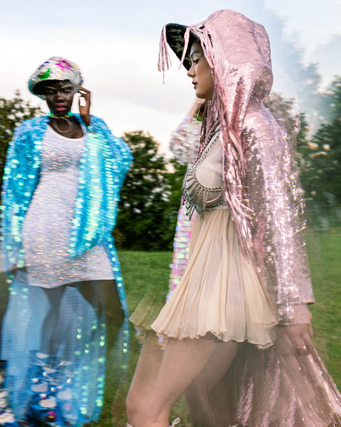 Ice Blue Bell Sleeve Kimono