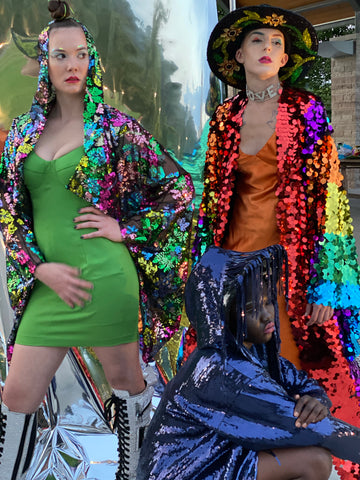 Hooded Cropped Bell Sleeve Kimono