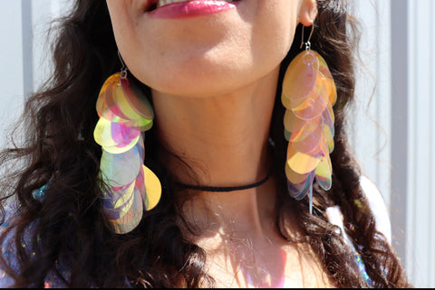 Angel Fairy Iridescent Sequin Earring