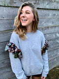 Sequin Ruffle Sustainable Sweatshirt
