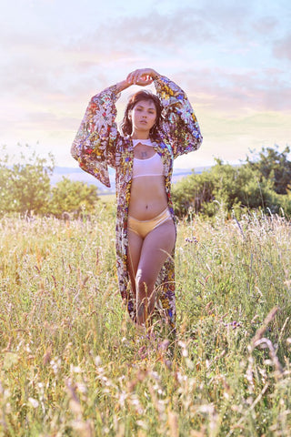 Floral Sequin Kimono