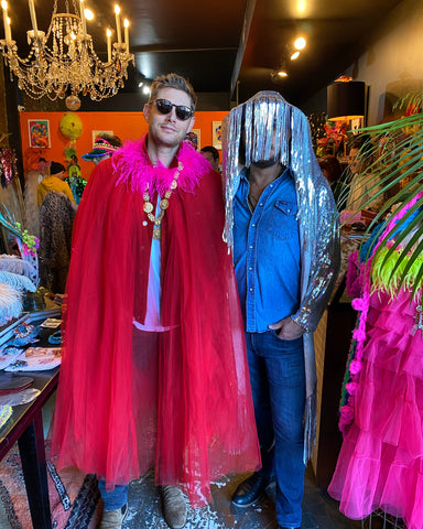 Sequin Fringe Hooded Duster