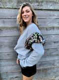 Sequin Ruffle Sustainable Sweatshirt